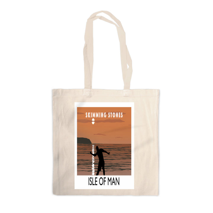 Skimming Stones, Isle of Man Canvas Tote Bag