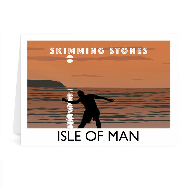 Skimming Stones, Isle of Man Greeting Card 7x5