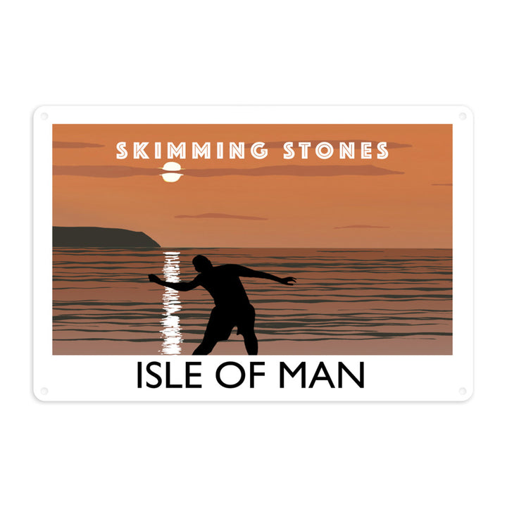 Skimming Stones, Isle of Man Metal Sign