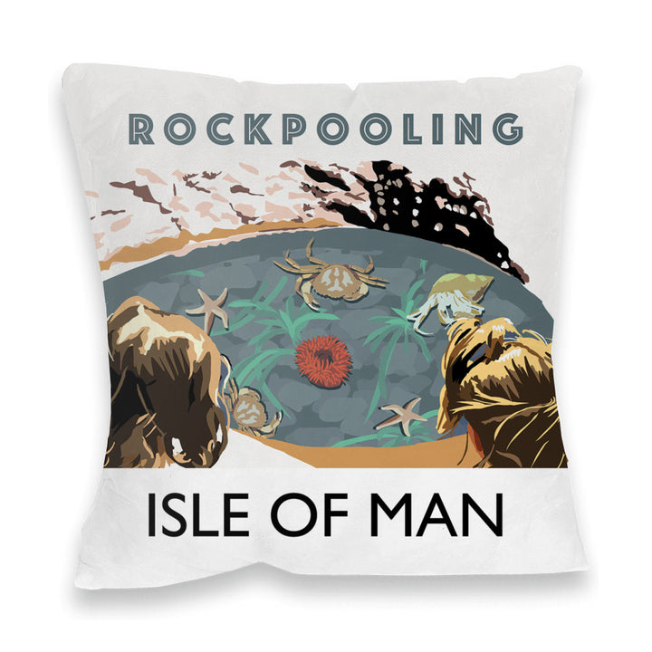 Rockpooling, Isle of Man Fibre Filled Cushion