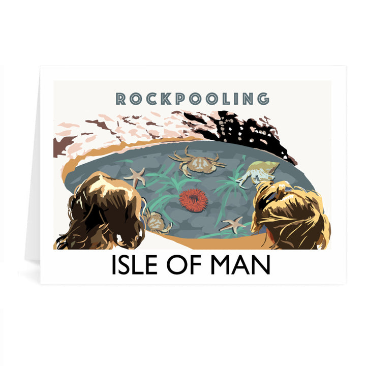 Rockpooling, Isle of Man Greeting Card 7x5