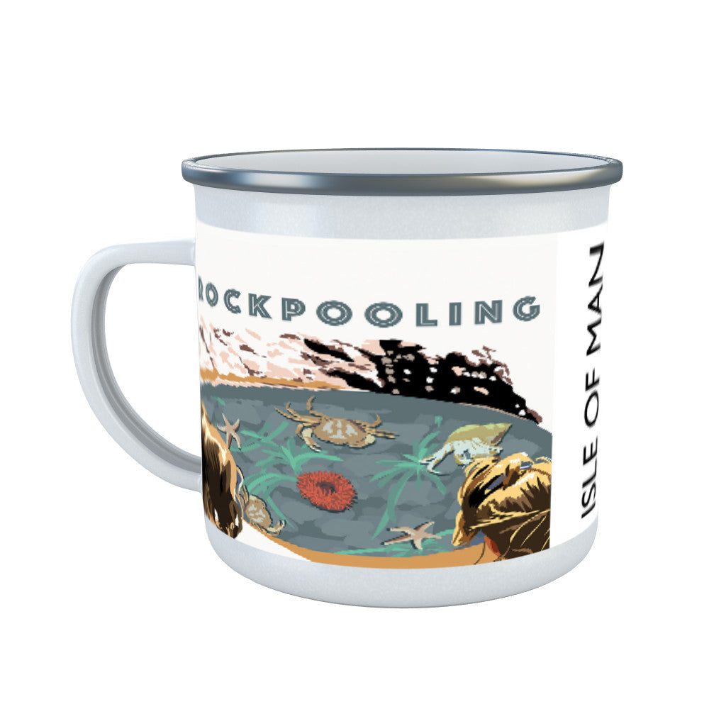 Rockpooling, Isle of Man Enamel Mug