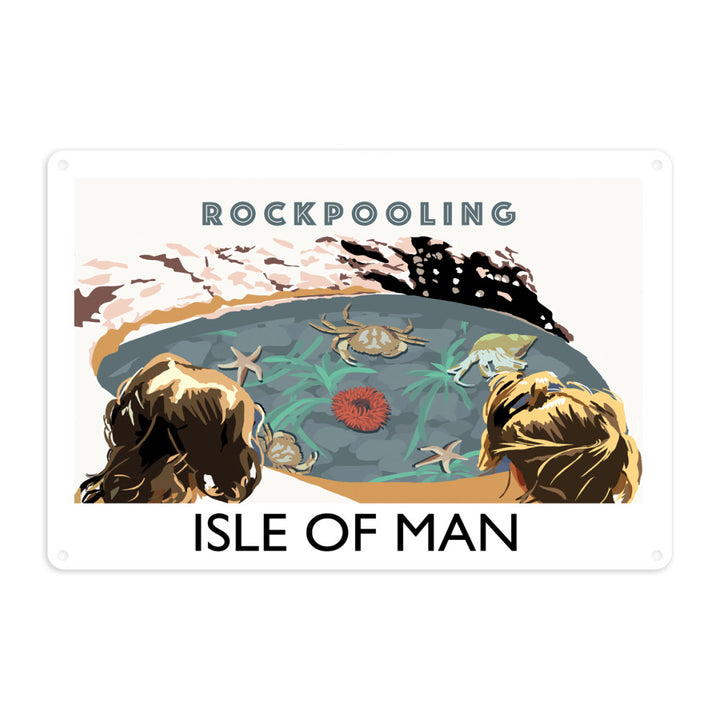 Rockpooling, Isle of Man Metal Sign