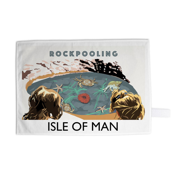 Rockpooling, Isle of Man Tea Towel
