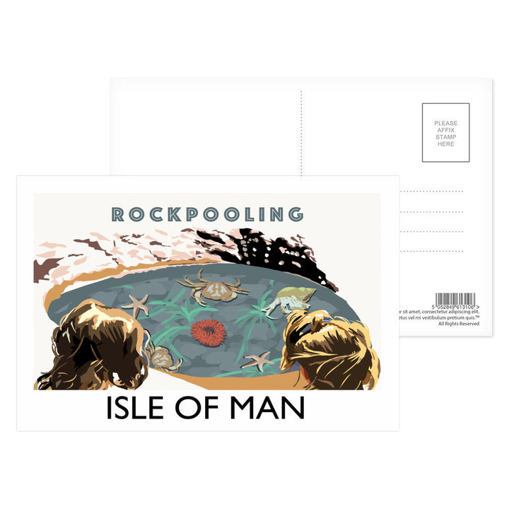 Rockpooling, Isle of Man Postcard Pack
