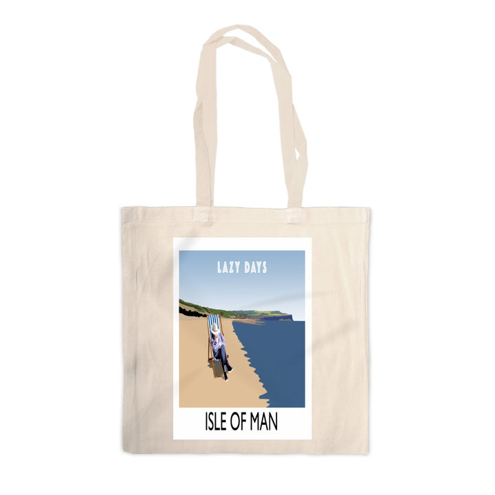 Lazy Days, Isle of Man Canvas Tote Bag