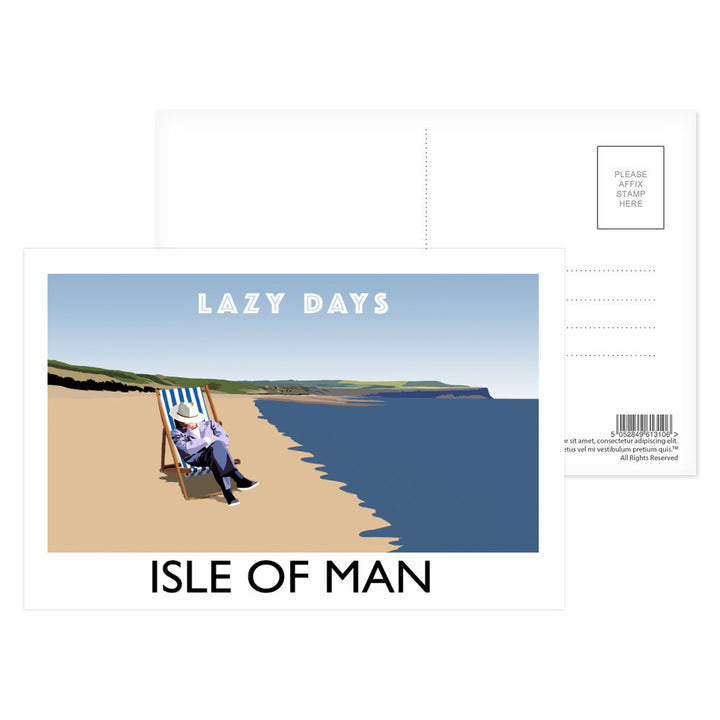 Lazy Days, Isle of Man Postcard Pack