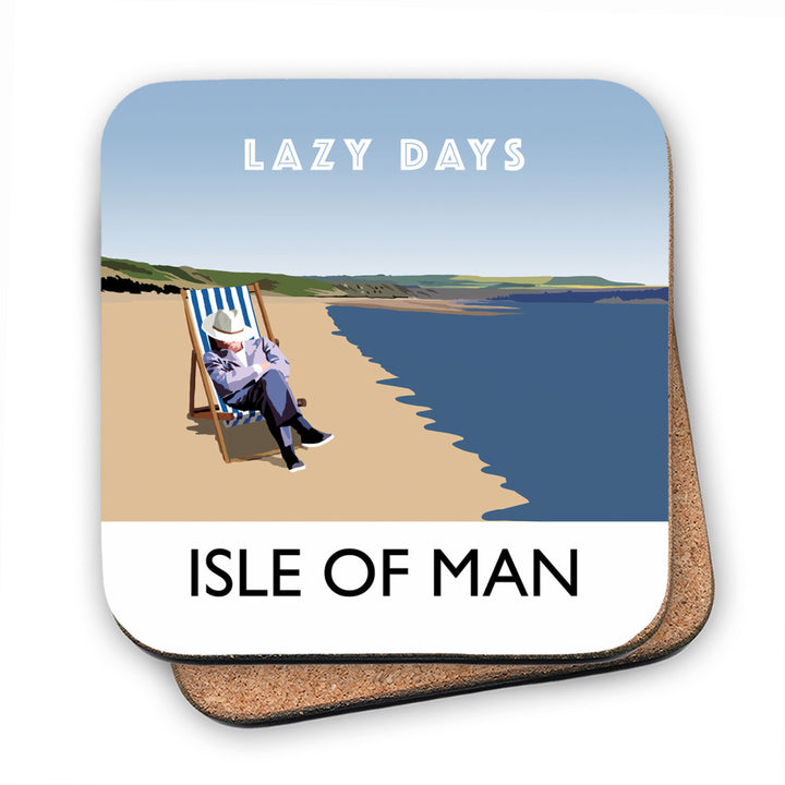 Lazy Days, Isle of Man MDF Coaster