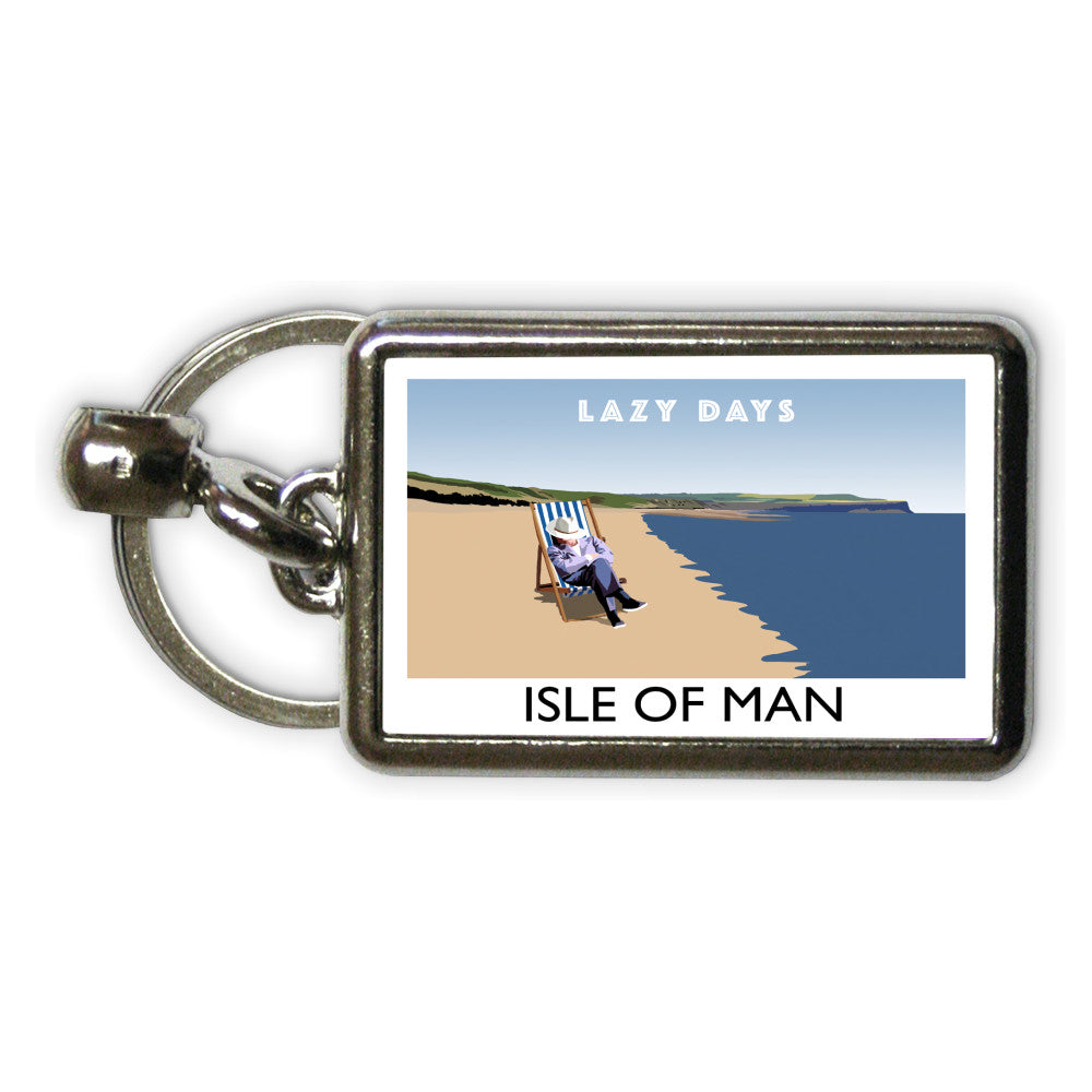 Lazy Days, Isle of Man Metal Keyring