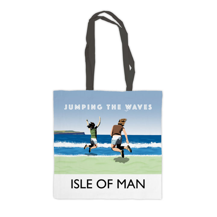 Jumping The Waves, Isle of Man Premium Tote Bag