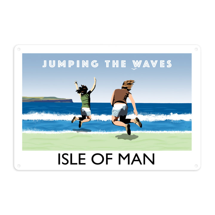 Jumping The Waves, Isle of Man Metal Sign