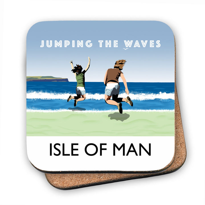Jumping The Waves, Isle of Man MDF Coaster