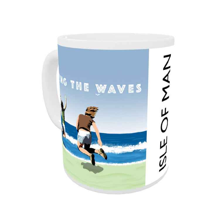 Jumping The Waves, Isle of Man Coloured Insert Mug