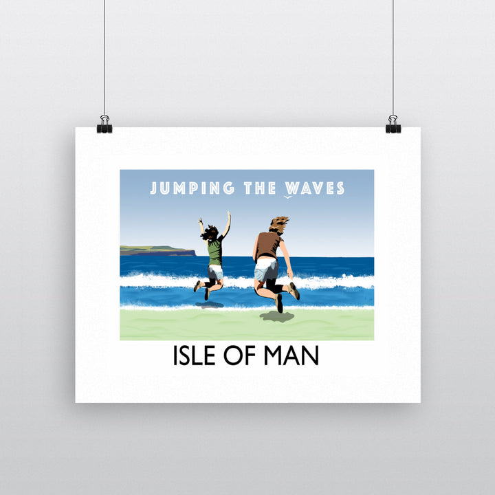 Jumping The Waves, Isle of Man 90x120cm Fine Art Print