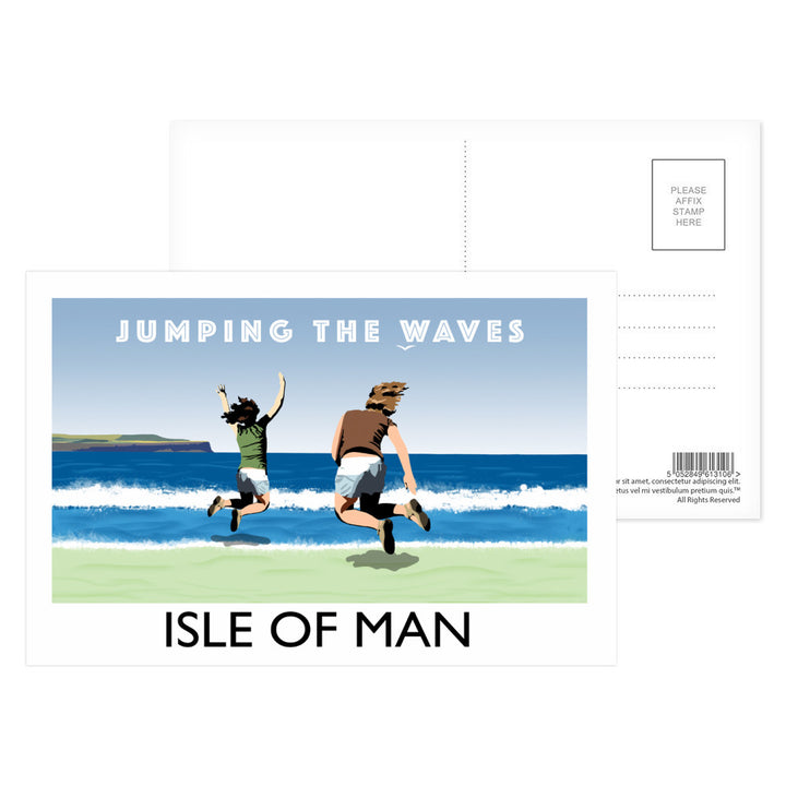 Jumping The Waves, Isle of Man Postcard Pack