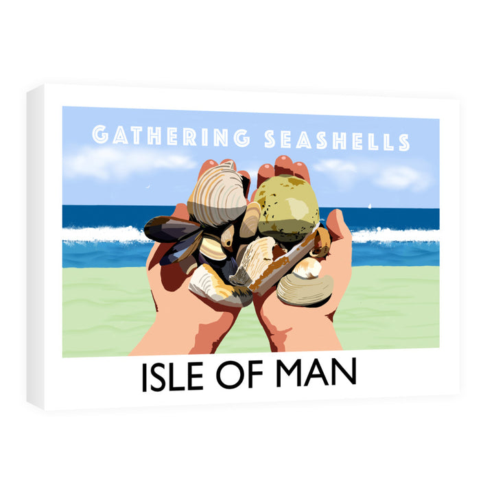 Gathering Seashells, Isle of Man 60cm x 80cm Canvas