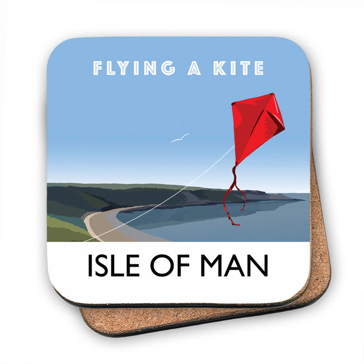 Flying A Kite, Isle of Man MDF Coaster