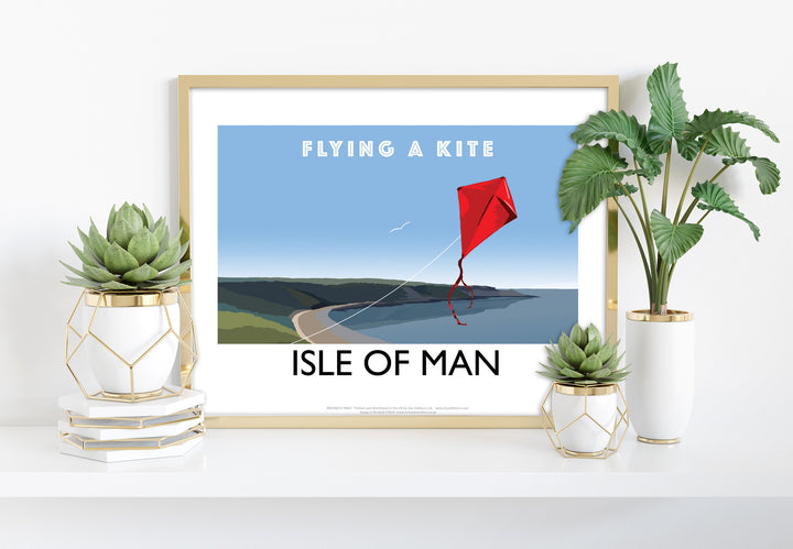 Flying A Kite, Isle of Man - Art Print