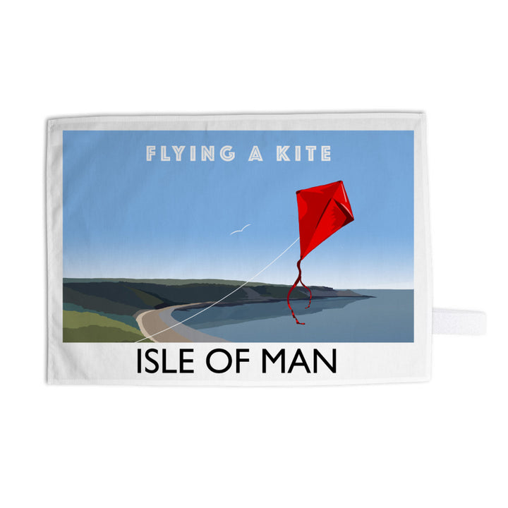 Flying A Kite, Isle of Man Tea Towel