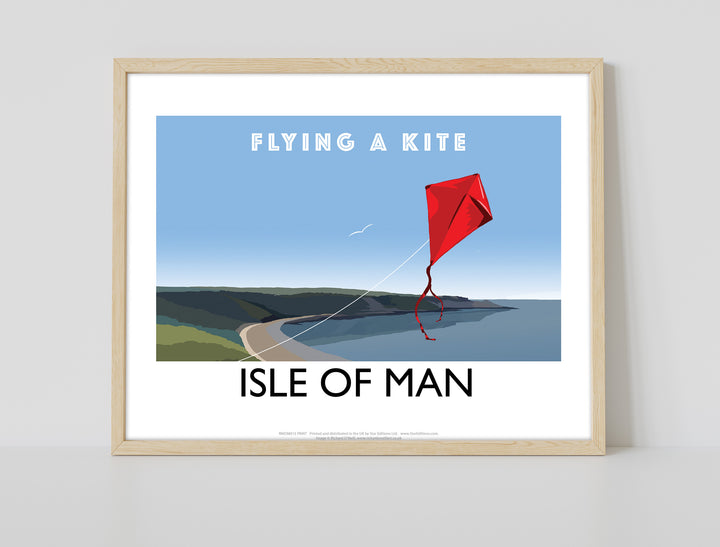 Flying A Kite, Isle of Man - Art Print