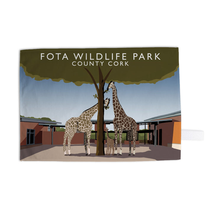 Fota Wildlife Park, County Cork, Ireland Tea Towel