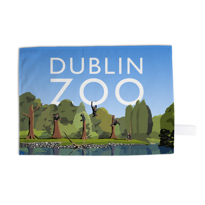 Dublin Zoo, Ireland Tea Towel