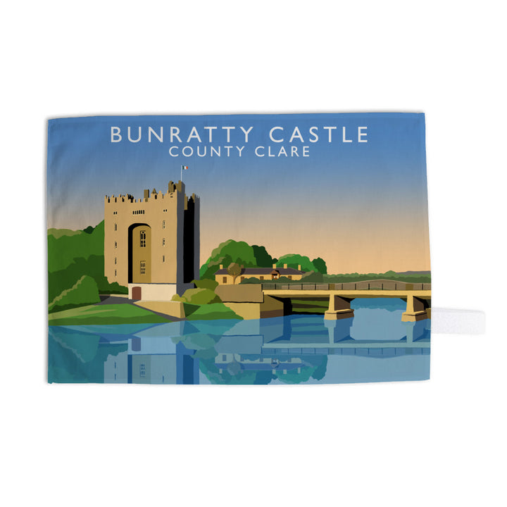 Bunbatty Castle, County Clare, Ireland Tea Towel