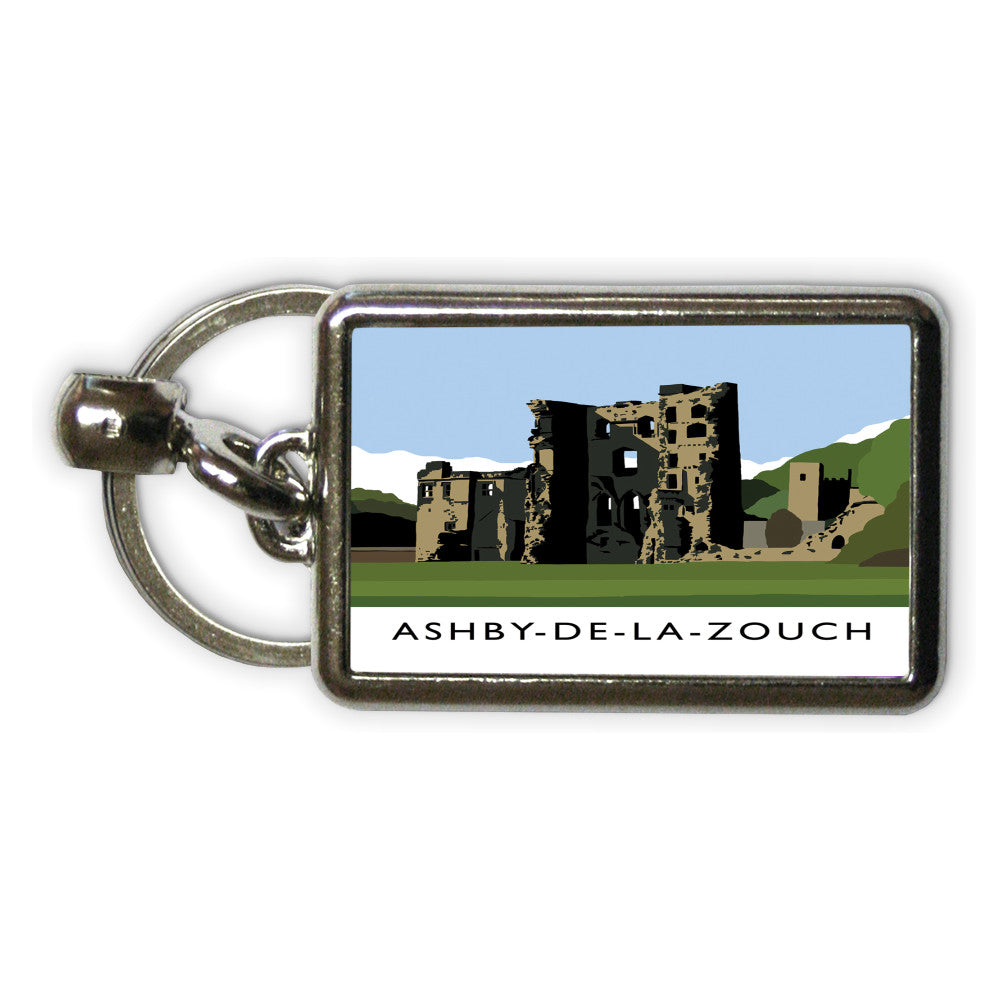 Ashby-De-La-Zouch, Leicestershire Metal Keyring