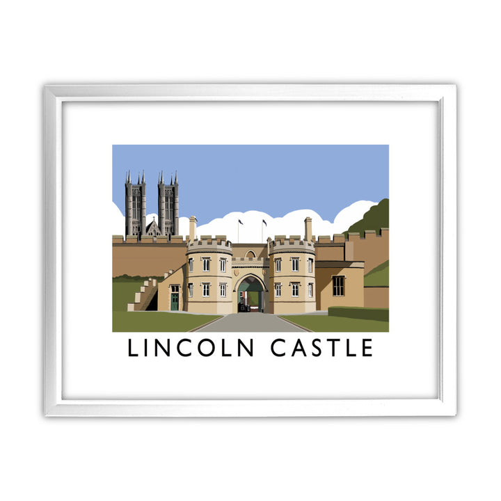 Lincoln Castle 11x14 Framed Print (White)
