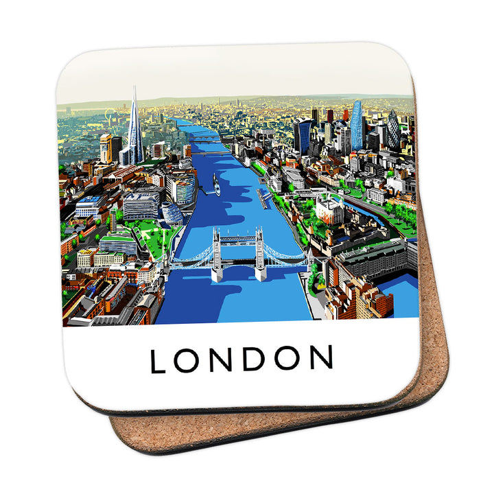 The River Thames, London - MDF Coaster
