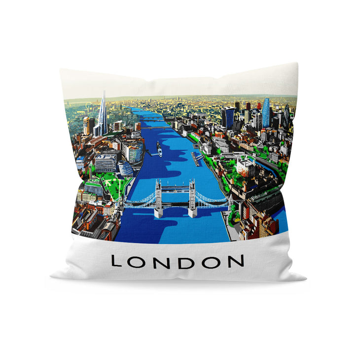 The River Thames, London - Fibre Filled Cushion