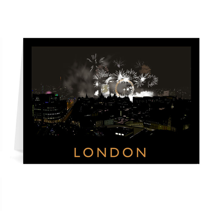 London at night Greeting Card 7x5