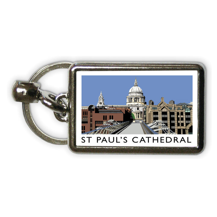 St Pauls Cathedral, London Metal Keyring