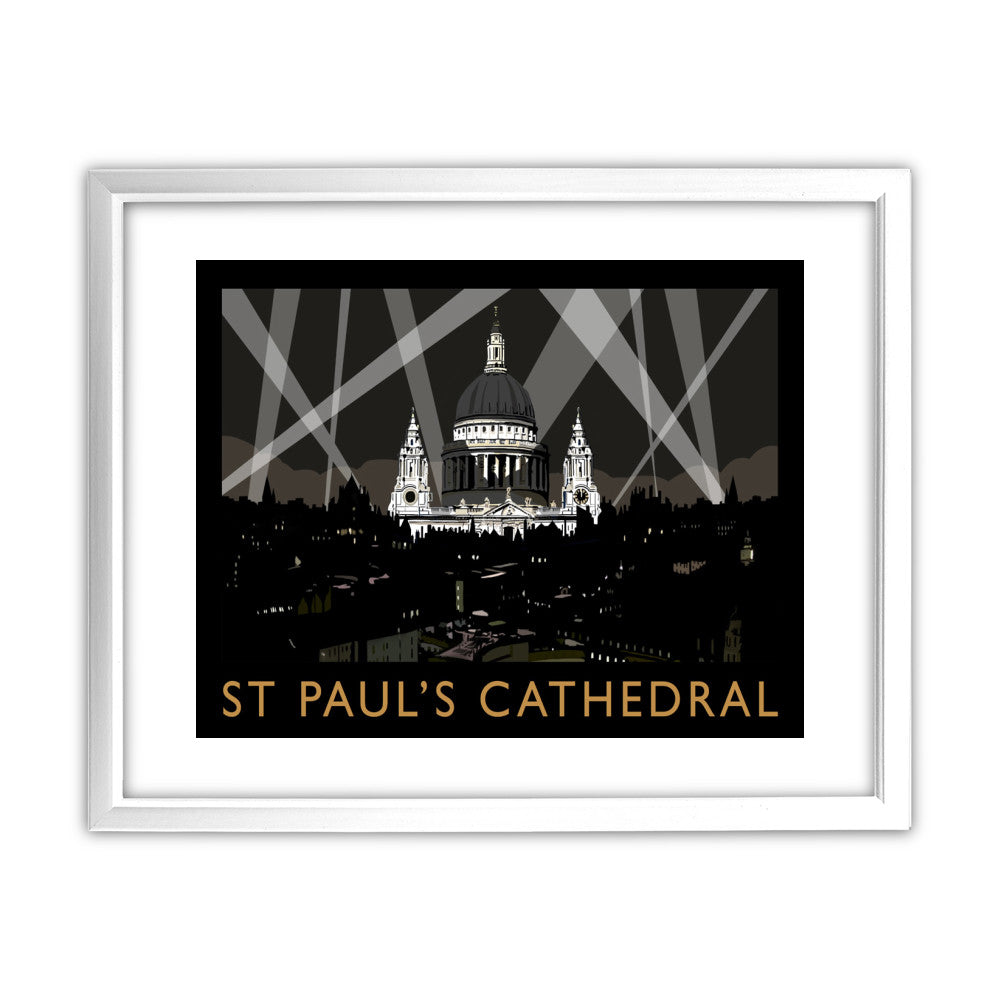 St Pauls Cathedral at Night, London - Art Print