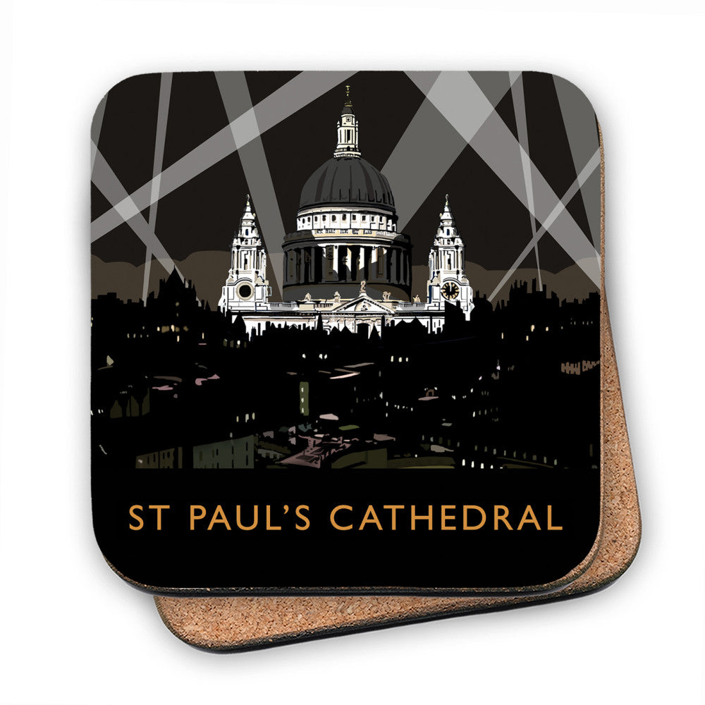 St Pauls Cathedral at Night, London MDF Coaster