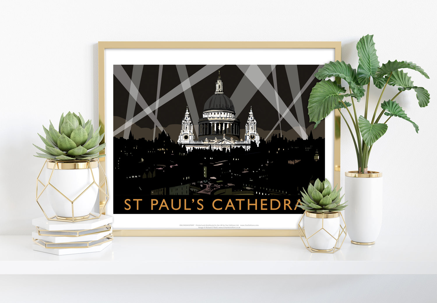 St Pauls Cathedral at Night, London - Art Print