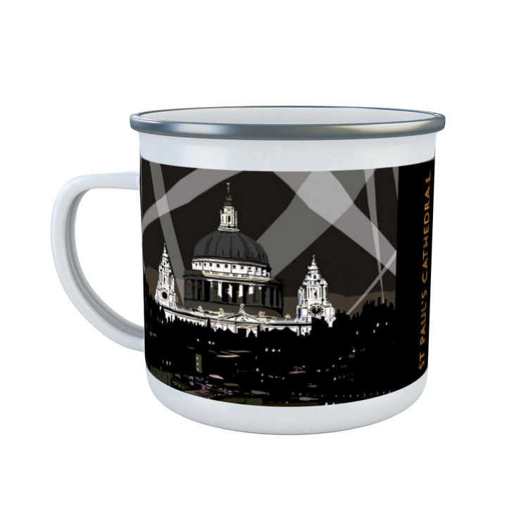 St Pauls Cathedral at Night, London Enamel Mug