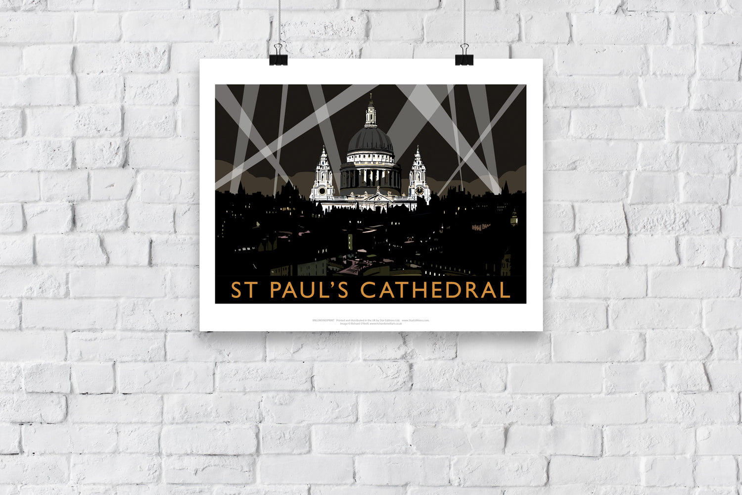 St Pauls Cathedral at Night, London - Art Print