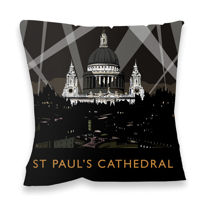 St Pauls Cathedral at Night, London Fibre Filled Cushion