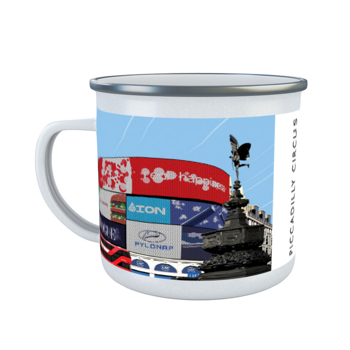 Piccadilly Circus, London Enamel Mug