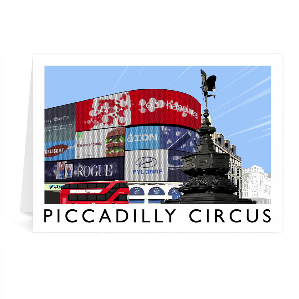 Piccadilly Circus, London Greeting Card 7x5