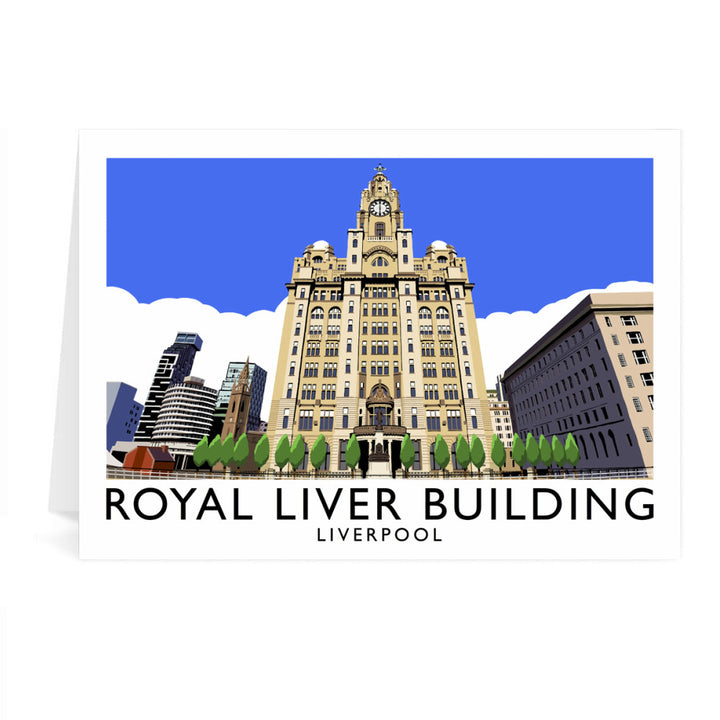 Royal Liver Building, Liverpool Greeting Card 7x5