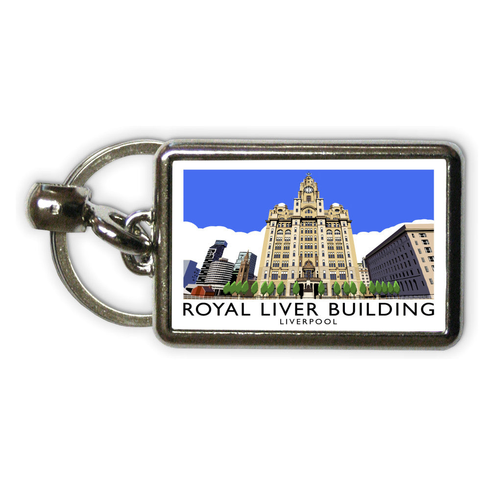Royal Liver Building, Liverpool Metal Keyring