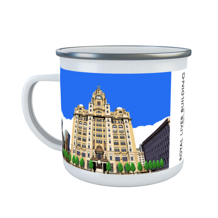 Royal Liver Building, Liverpool Enamel Mug