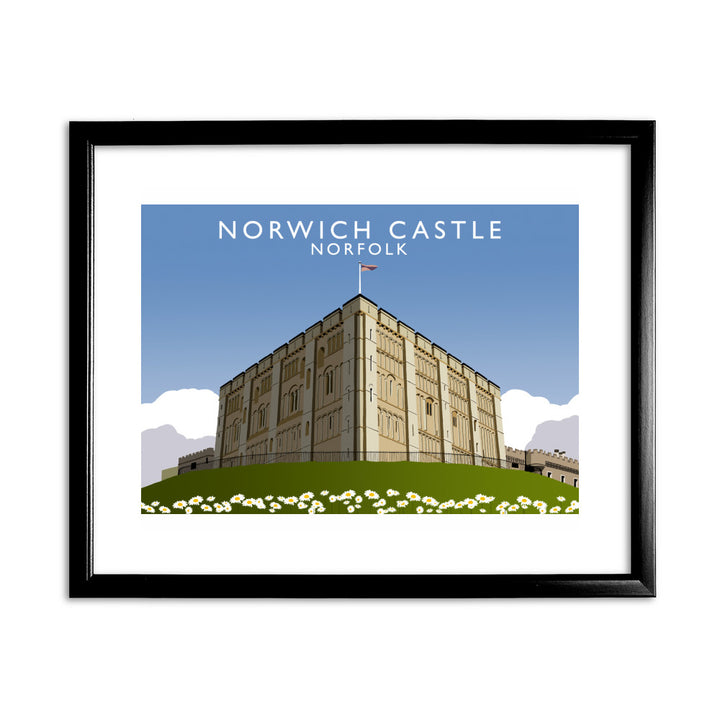 Norwich Castle, Norfolk 11x14 Framed Print (Black)