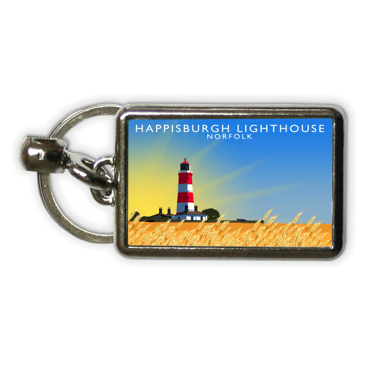 Happisburgh Lighthouse, Norfolk Metal Keyring