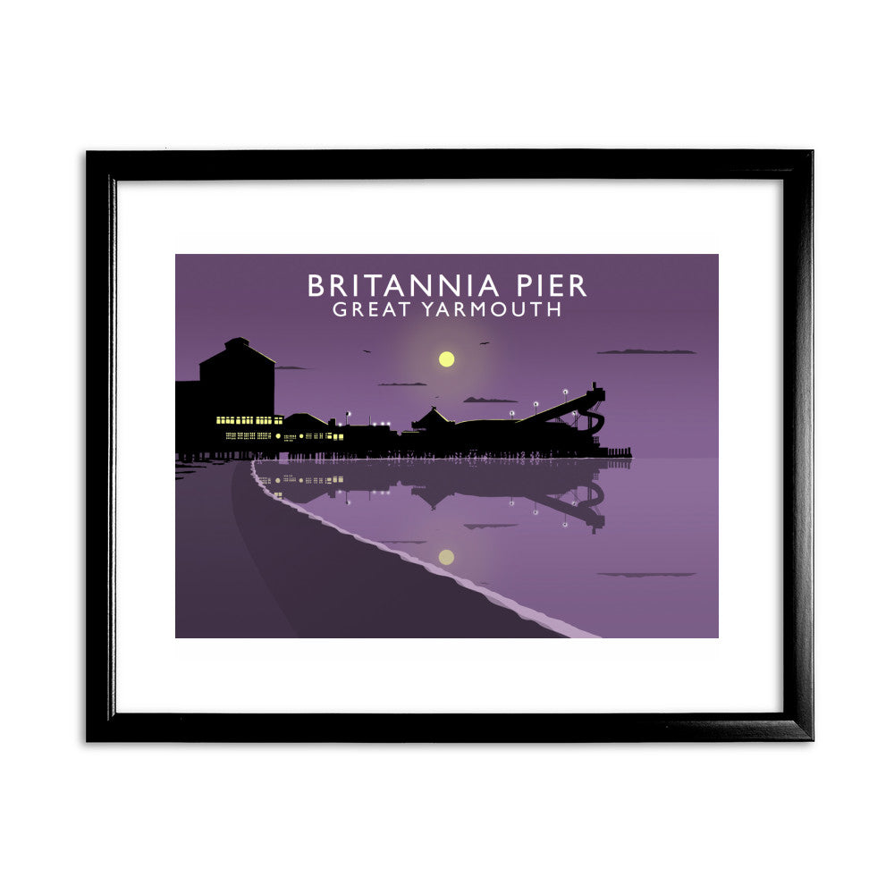Britannia Pier, Great Yarmouth, Norfolk 11x14 Framed Print (Black)