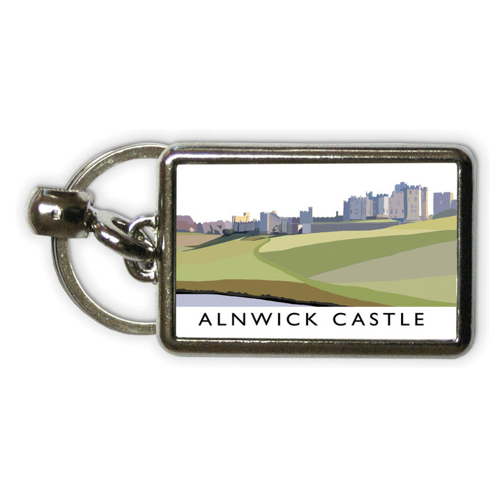 Alnwick Castle, Northumberland Metal Keyring