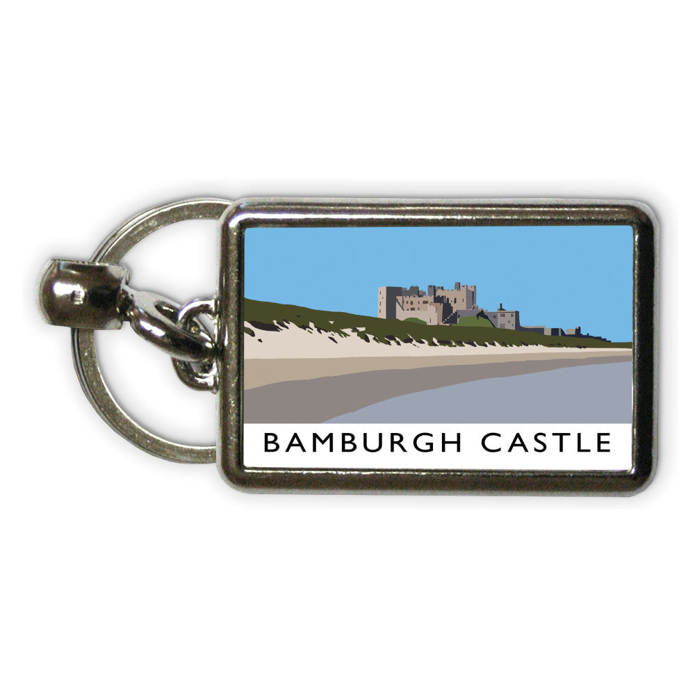 Bamburgh Castle, Northumberland Metal Keyring