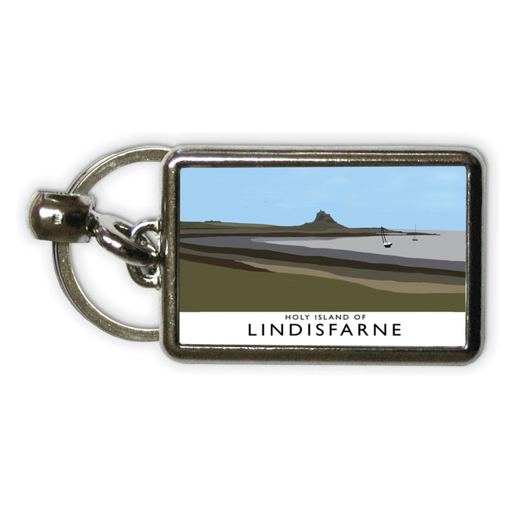 The Holy Island of Lindisfarne Metal Keyring